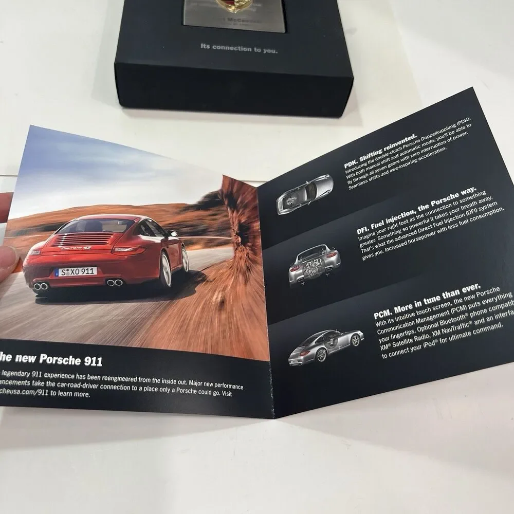 Official Porsche Family Welcome Crest Pylon Paperweight with Presentation Box